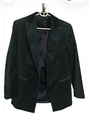 J. Crew Women's Willa Green Velvet Blazer